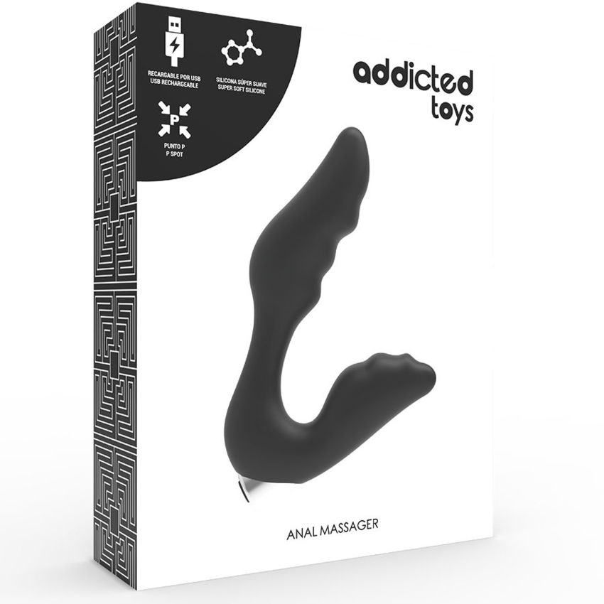 VIBRATORE PROSTATICO RICARICABILE addicted TOYS NERO  