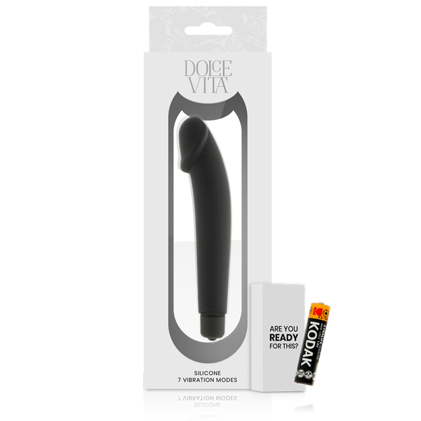 DOLCE VITA  REALISTIC BLACK SILICONE  