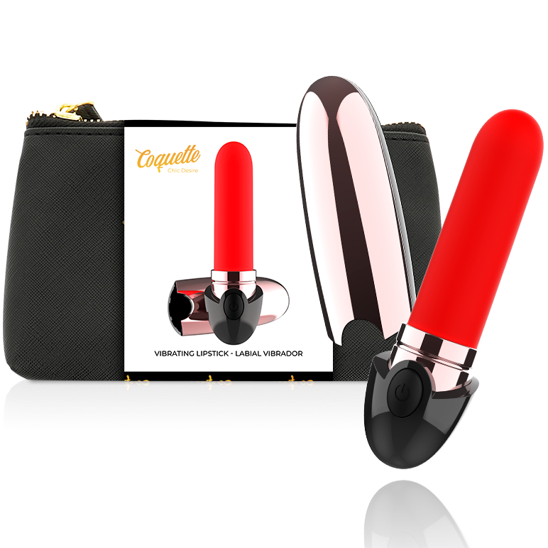 COQUETTE CHIC DESIRE VIBRATOR ROSSETTO RICARICABILE NERO/ORO  