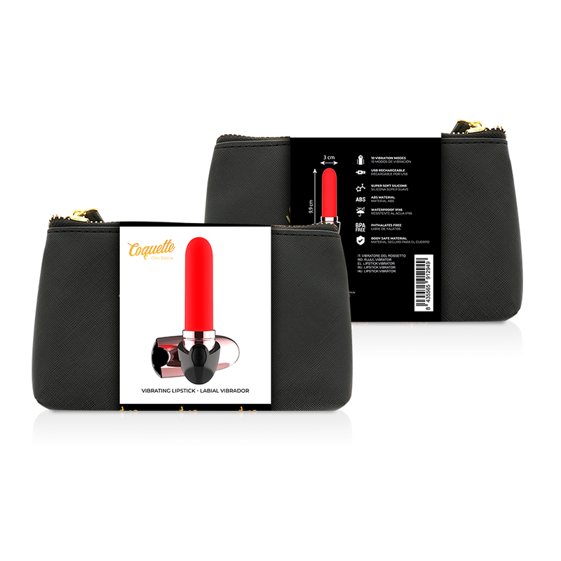 COQUETTE CHIC DESIRE VIBRATOR ROSSETTO RICARICABILE NERO/ORO  