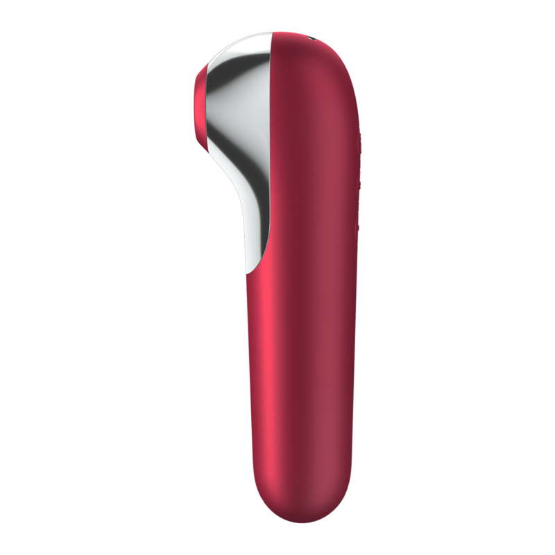 SATISFYER DUAL LOVE VIBRADOR Y SUCCIONADOR CON AIRE PULSADO ROJO  