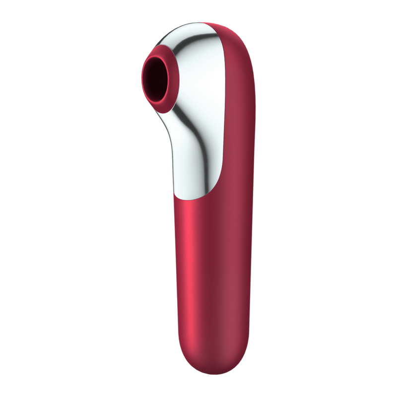 SATISFYER DUAL LOVE VIBRADOR Y SUCCIONADOR CON AIRE PULSADO ROJO  