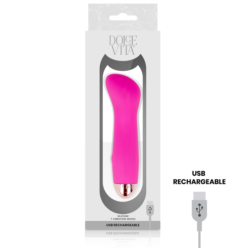 VIBRATORE RICARICABILE DOLCE VITA ONE ROSA 7 VELOCITÀ  