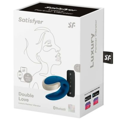 VIBRATORE SATISFYER DOUBLE LOVE LUXURY PARTNER - BLU 