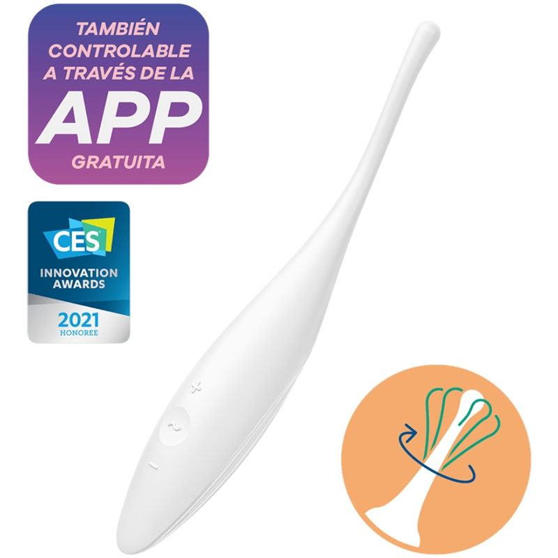 SATISFYER TWIRLING JOY CLIT PUNTA STIMOLANTE - BIANCO  