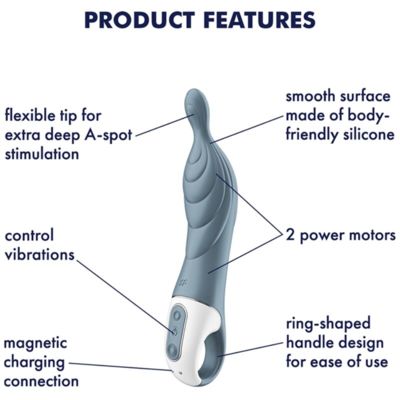 VIBRATORE SATISFYER A-MAZING 2 A-SPOT - GRIGIO 