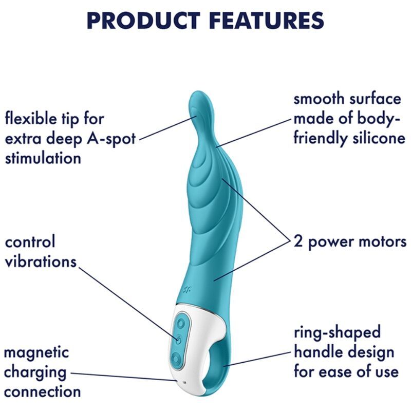 VIBRATORE SATISFYER A-MAZING 2 A-SPOT - TURCHESE  