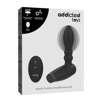 PLUG GONFIABILE CON TELECOMANDO ADDICTED TOYS - 10 MODALITÀ DI VIBRAZIONE 