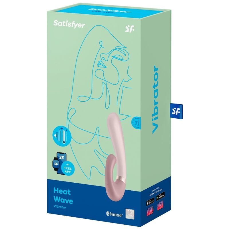 SATISFYER HEAT WAVE VIBRATOR APP - PINK  