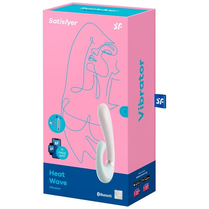 SATISFYER HEAT WAVE VIBRATOR APP - WHITE  