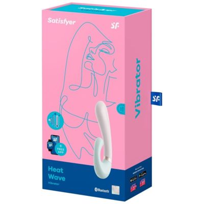 SATISFYER HEAT WAVE VIBRATOR APP - WHITE 