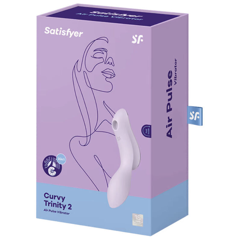 STIMOLATORE E VIBRATORE SATISFYER CURVY TRINITY 2 - VIOLA  