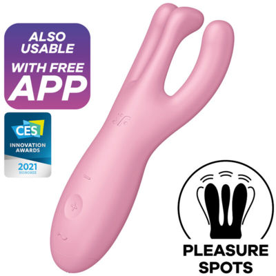 SATISFYER THREESOME 4 VIBRATOR APP - PINK 