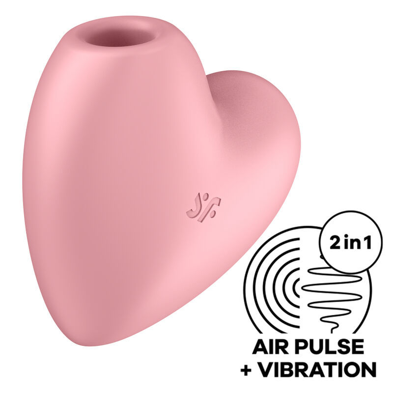 SATISFYER CUTIE CUORE STIMOLATORE E VIBRATORE - ROSA  