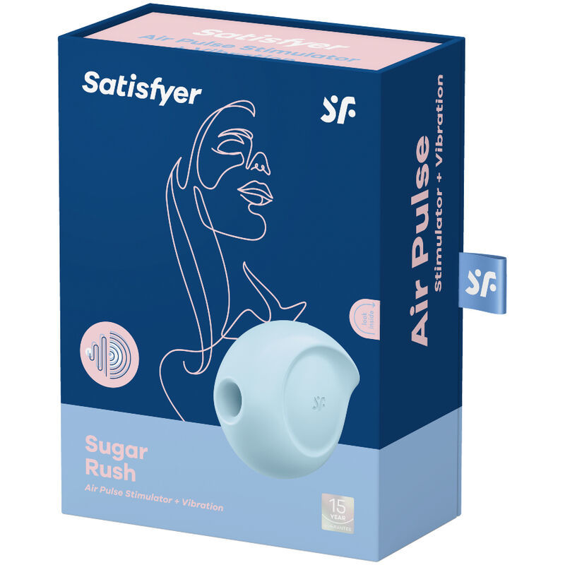 STIMOLATORE E VIBRATORE SATISFYER SUGAR RUSH - BLU  