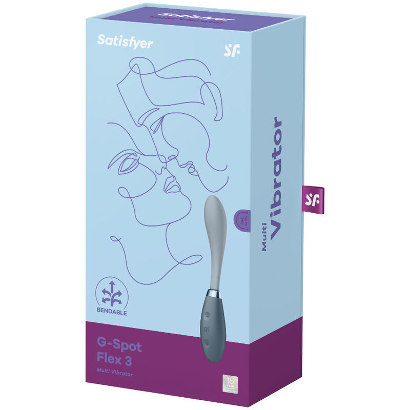 MULTI VIBRATORE SATISFYER G-SPOT FLEX 3 - GRIGIO  