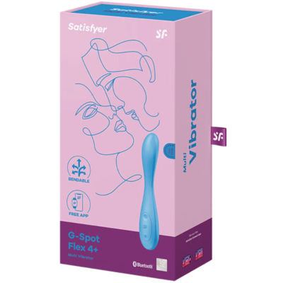 SATISFYER G-SPOT FLEX 4+ MULTI VIBRATOR APP - BLUE 