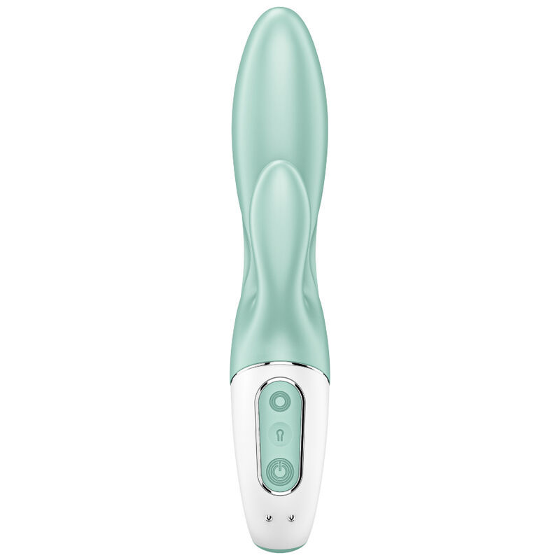 SATISFYER AIR PUMP BUNNY 5+ INFLATABLE RABBIT VIBRATOR APP - GREEN  