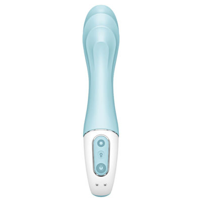 SATISFYER AIR PUMP VIBRATOR 5+ INFLATABLE G-SPOT VIBRATOR APP - BLUE 