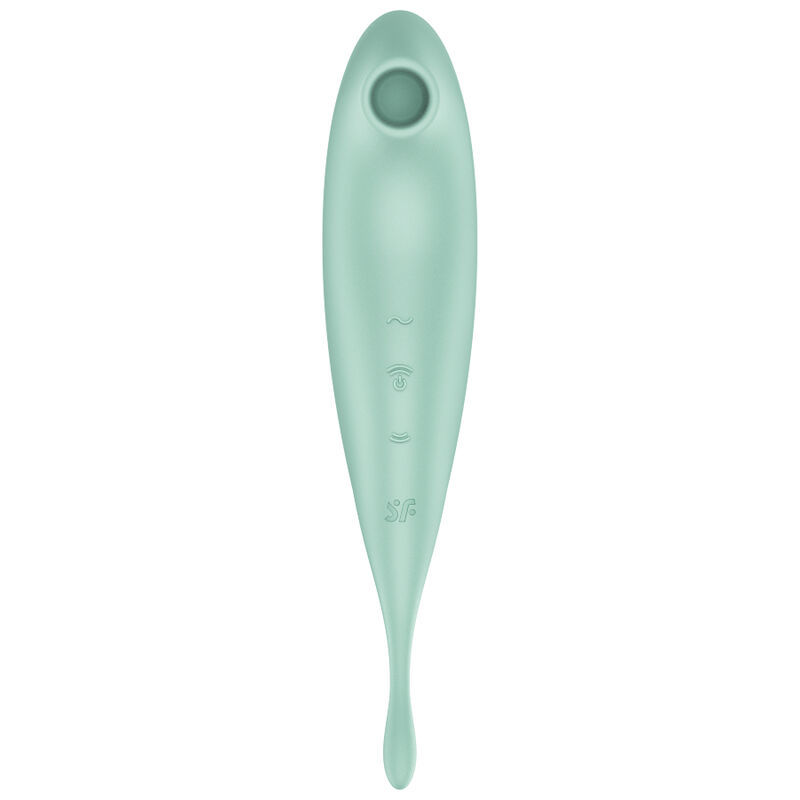 SATISFYER TWIRLING PRO+ STIMOLATORE DI IMPULSI D''ARIA E VIBRATORE APP - VERDE  