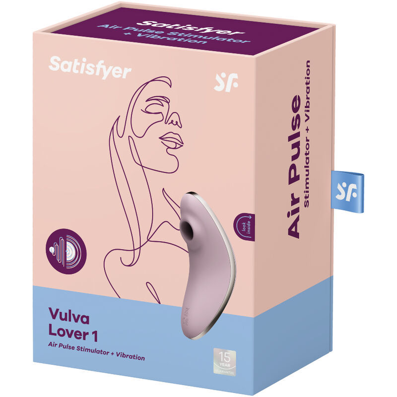 SATISFYER VULVA LOVER 1 STIMOLATORE DI IMPULSI D''ARIA E VIBRATORE - VIOLA  