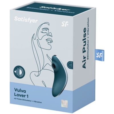 SATISFYER VULVA LOVER 1 STIMOLATORE DI IMPULSI D''ARIA E VIBRATORE - BLU 