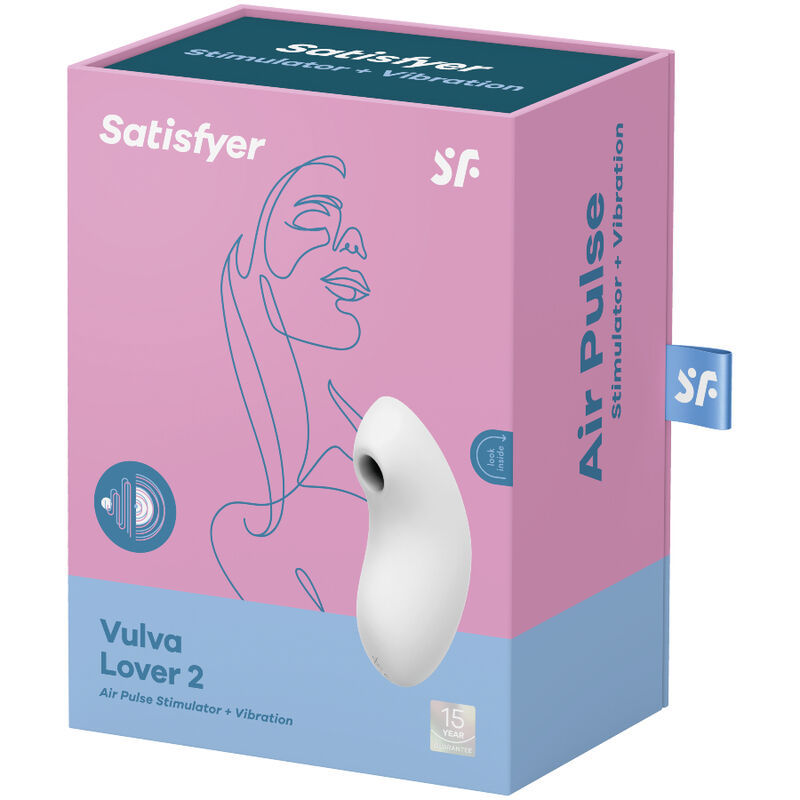 SATISFYER VULVA LOVER 2 STIMOLATORE DI IMPULSI D''ARIA E VIBRATORE - BIANCO  