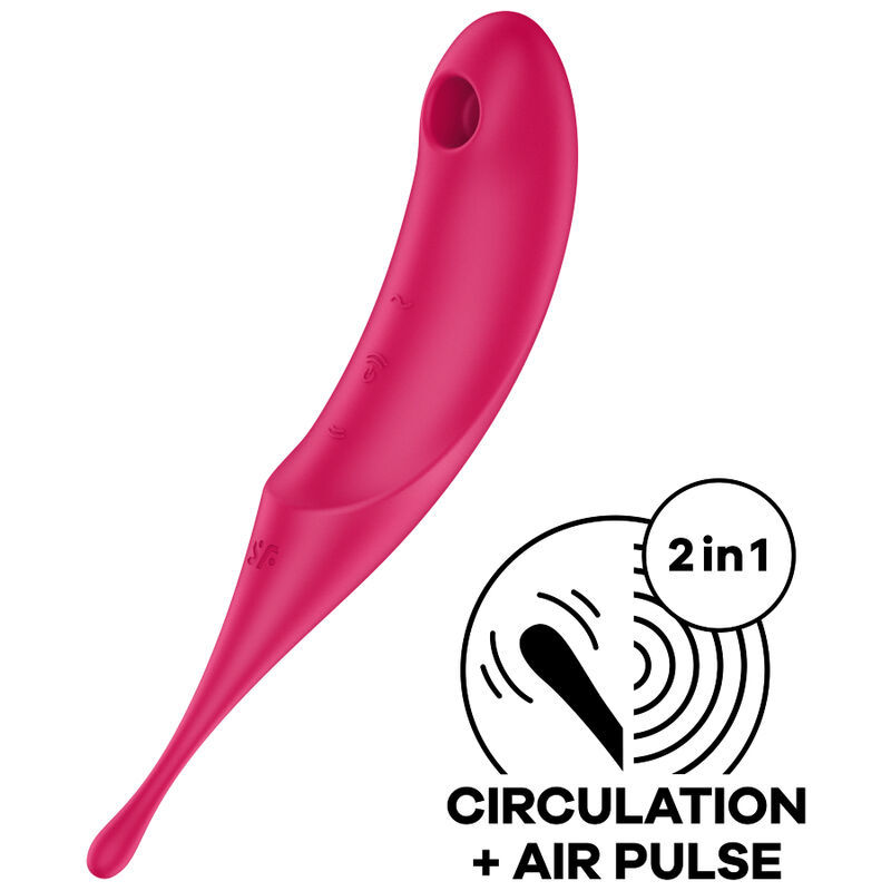 STIMOLATORE E VIBRATORE SATISFYER TWIRLING PRO AIR PULSE - ROSSO