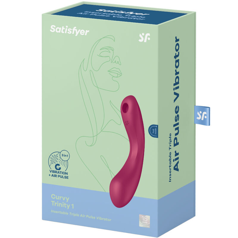 SATISFYER - CURVE TRINITY 1 AIR PULSE VIBRATION ROSSO  