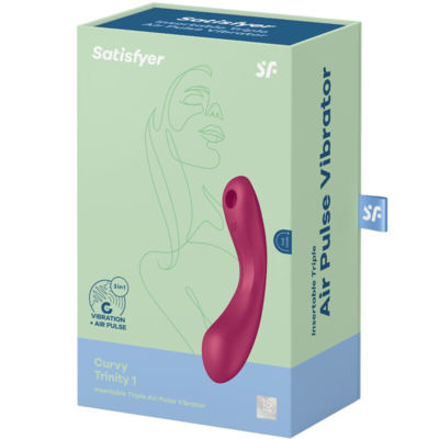 SATISFYER - CURVE TRINITY 1 AIR PULSE VIBRATION ROSSO 