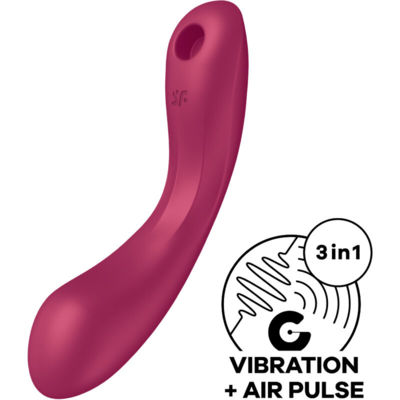 SATISFYER - CURVE TRINITY 1 AIR PULSE VIBRATION ROSSO 