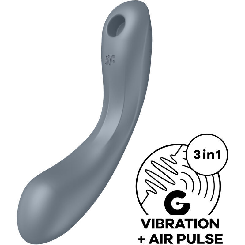 SATISFYER - CURVE TRINITY 1 AIR PULSE VIBRATION GRIGIO