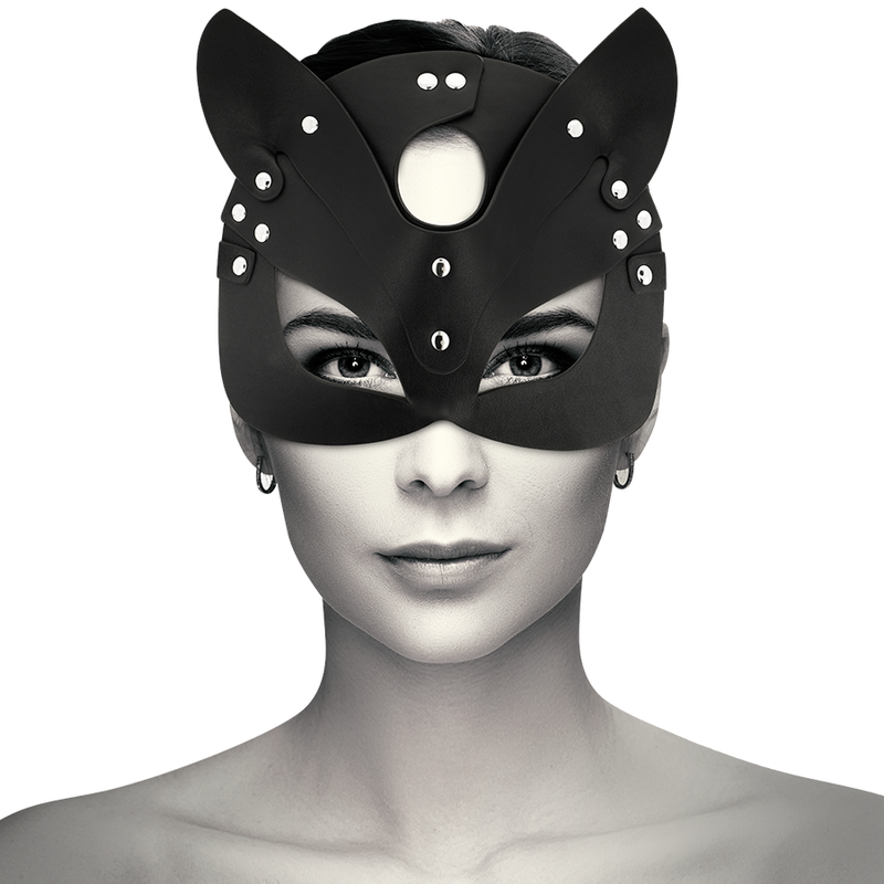 COQUETTE CHIC DESIRE MASCHERA IN PELLE VEGANA CON ORECCHIE DI GATTO  