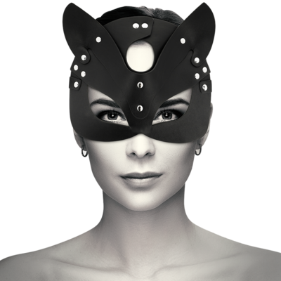 COQUETTE CHIC DESIRE MASCHERA IN PELLE VEGANA CON ORECCHIE DI GATTO 