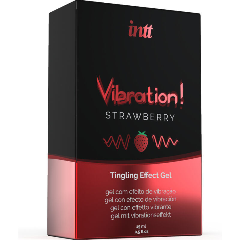 INTT - POTENTE STIMOLANTE INTIMO LIQUIDO GEL VIBRANTE FRAGOLA 15ML  