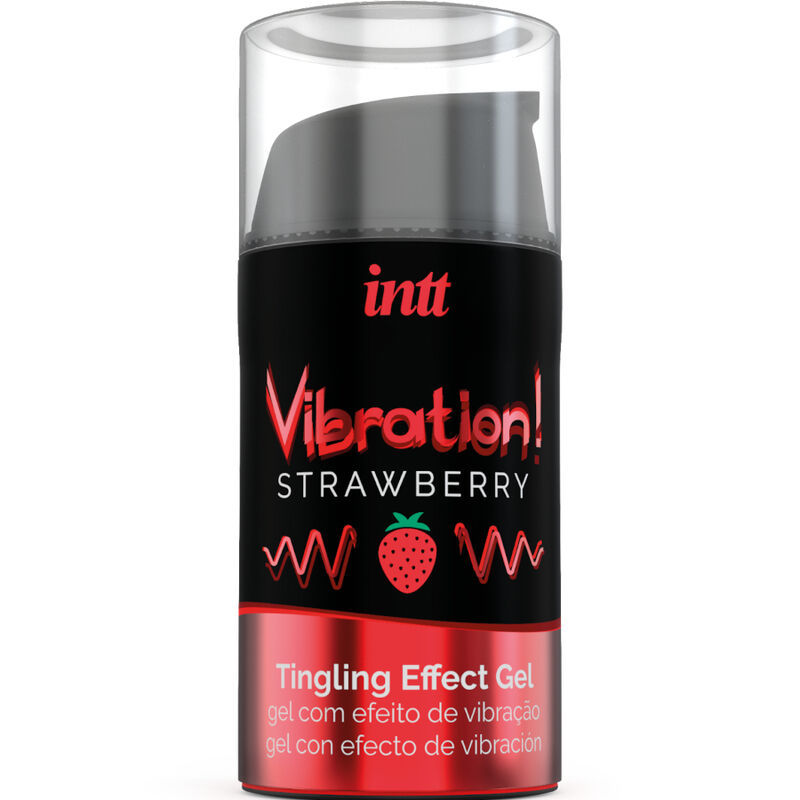 INTT - POTENTE STIMOLANTE INTIMO LIQUIDO GEL VIBRANTE FRAGOLA 15ML  