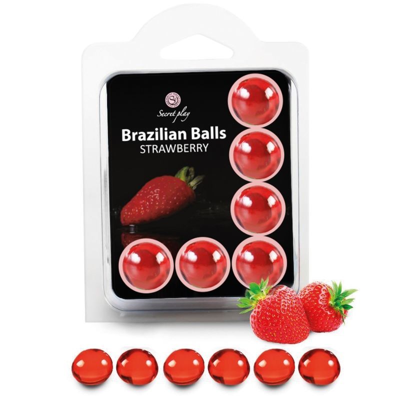 SECRETPLAY SET 6 PALLINE BRASILIANE FRAGOLA  