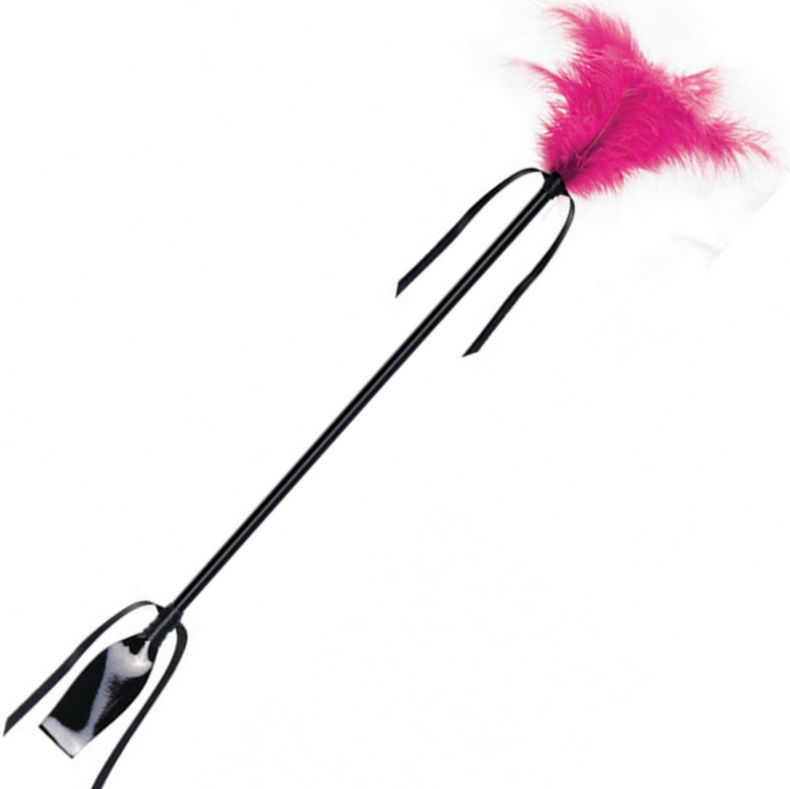 SECRETPLAY FUSTA&PLUMA NEGRO Y FUCSIA  