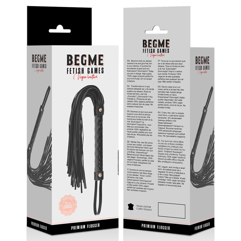 BEGME BLACK EDITION FLOGGER IN PELLE VEGANA  