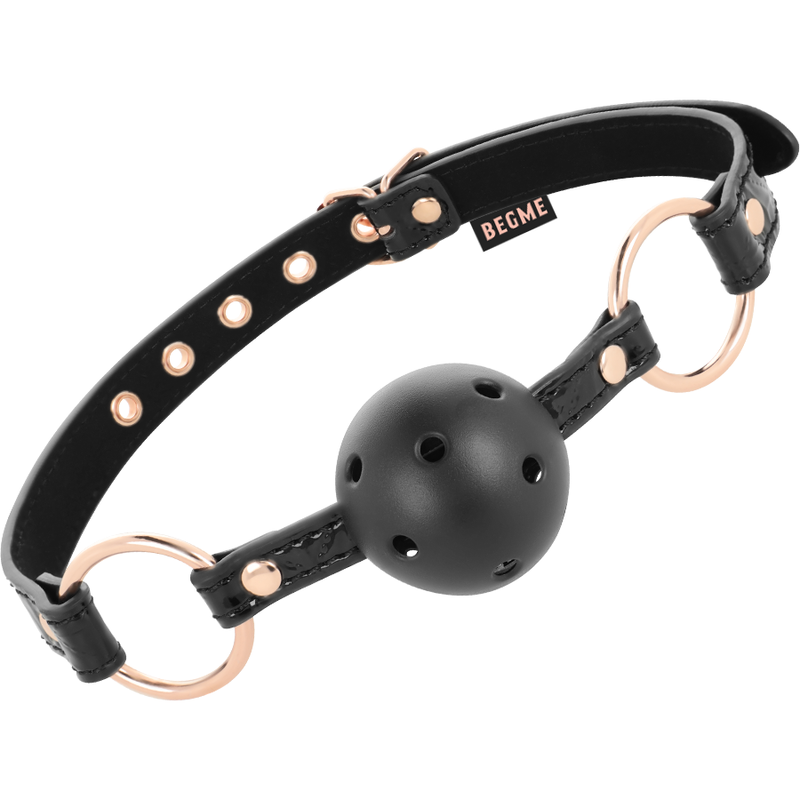 BEGME BLACK EDITION BALL GAG VEGAN IN PELLE  