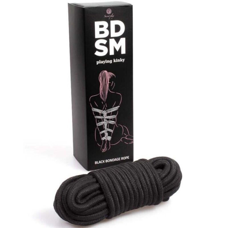 SECRETPLAY BLACK BONDAGE ROPE - COLLEZIONE BDSM