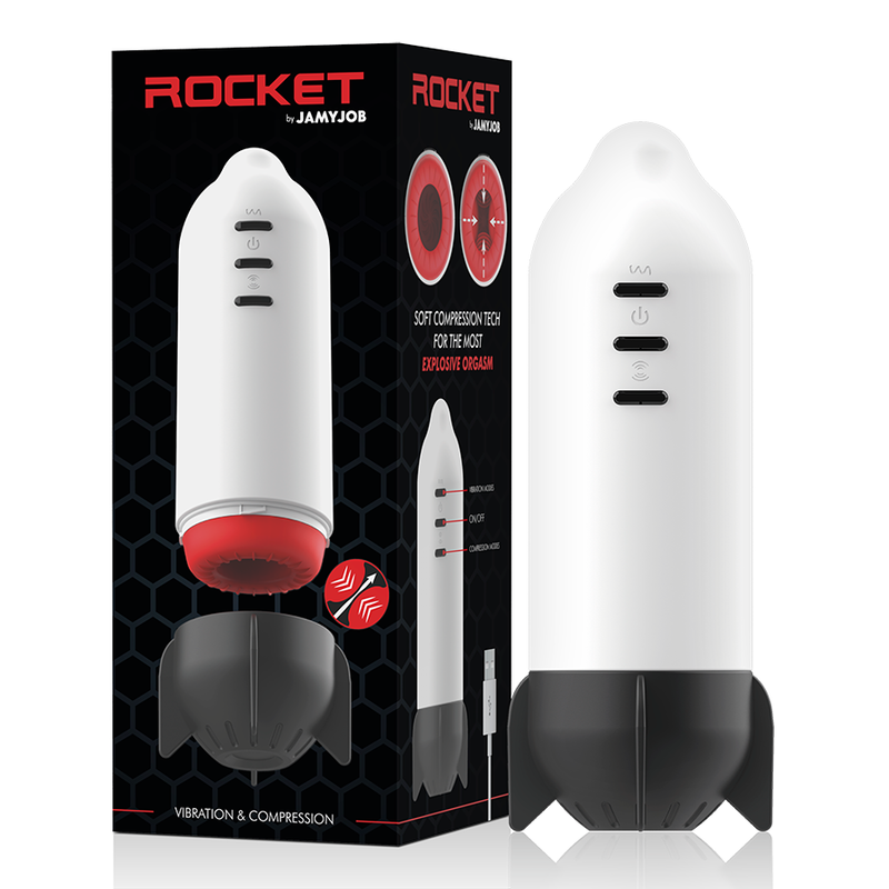 JAMYJOB ROCKET MASTURBATOR SOFT COMPRESSIONE TECNICA E VIBRAZIONE  