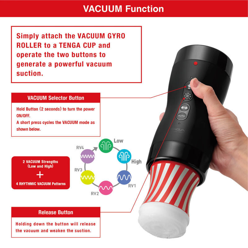 TENGA VACUUM GYRO RULLO ASPIRAZIONE E ROTAZIONE  