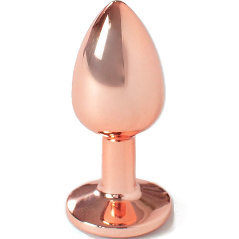 SECRET PLAY - BUTT PLUG IN METALLO ORO ROSA MISURA PICCOLA 7 CM