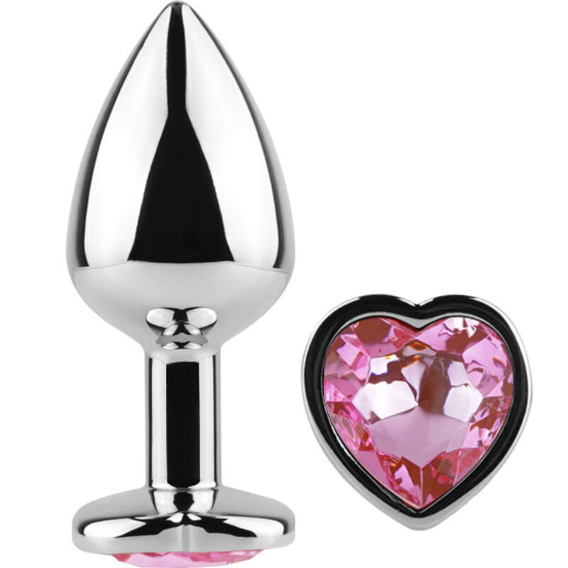 SECRET PLAY - BUTT PLUG IN METALLO CUORE FUCSIA MISURA PICCOLA 7 CM