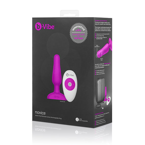 B-VIBE NOVICE CONTROL REMOTO ANAL PLUG FUCHSIA  