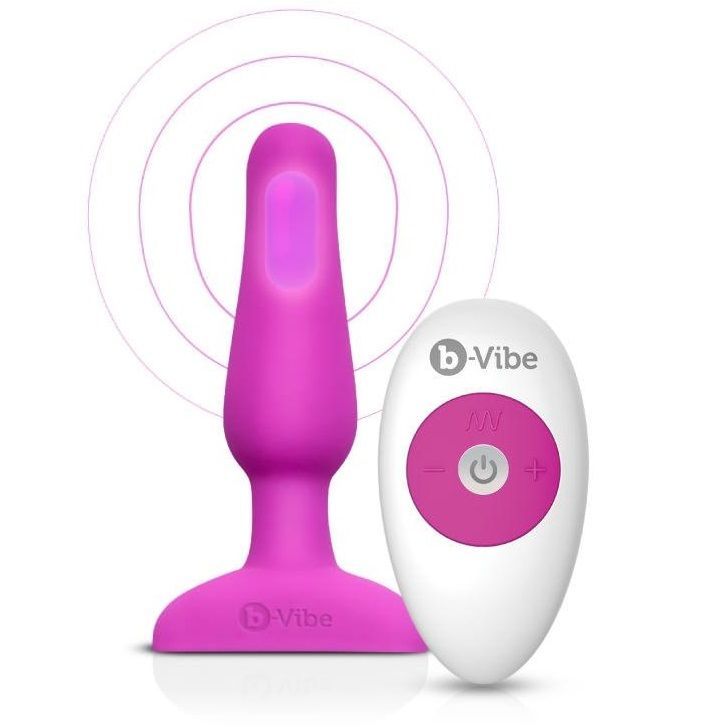 B-VIBE NOVICE CONTROL REMOTO ANAL PLUG FUCHSIA  