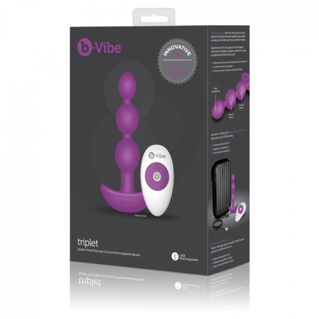 B-VIBE -TRIPLET ANAL CONTROL REMOTO BEADS ROSA  