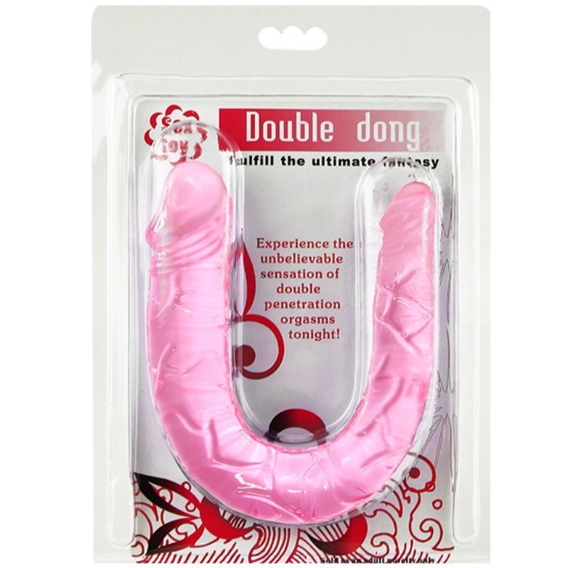 BAILE DOUBLE DONG DILDO DOBLE ROSA  