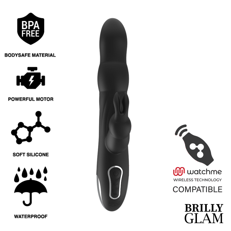 BRILLY GLAM MOEBIUS RABBIT VIBRATORE E ROTATORE WATCHME COMPATIBILE CON LA TECNOLOGIA WIRELESS